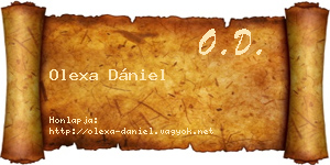 Olexa Dániel névjegykártya